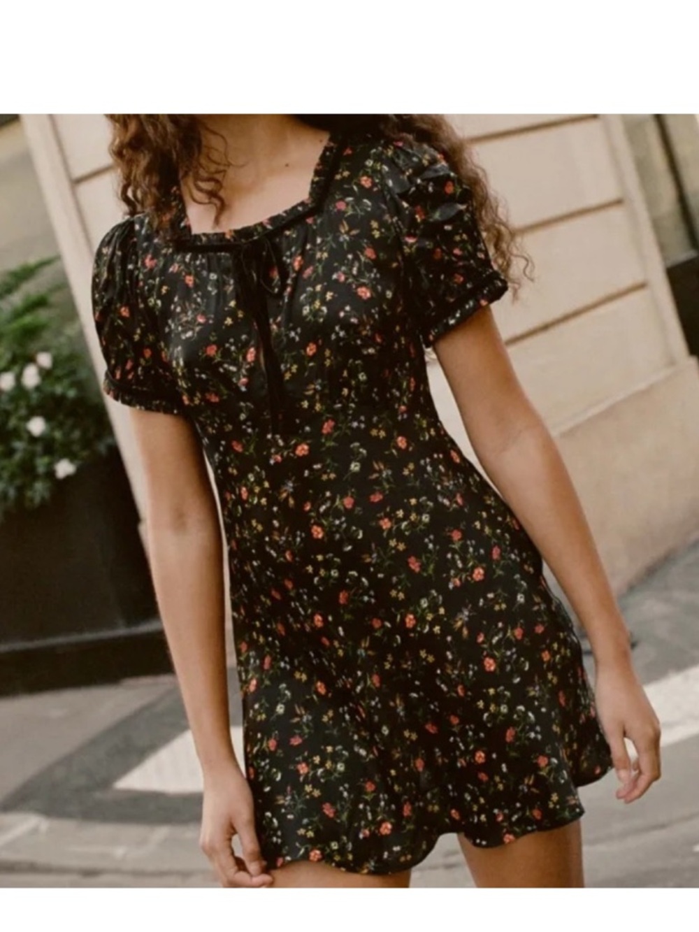 Black floral dress